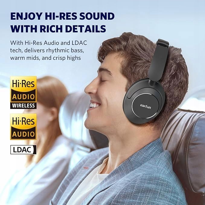 Słuchawki bezprzewodowe Nauszne bluetooth z mikrofonem earfun Wavepro
