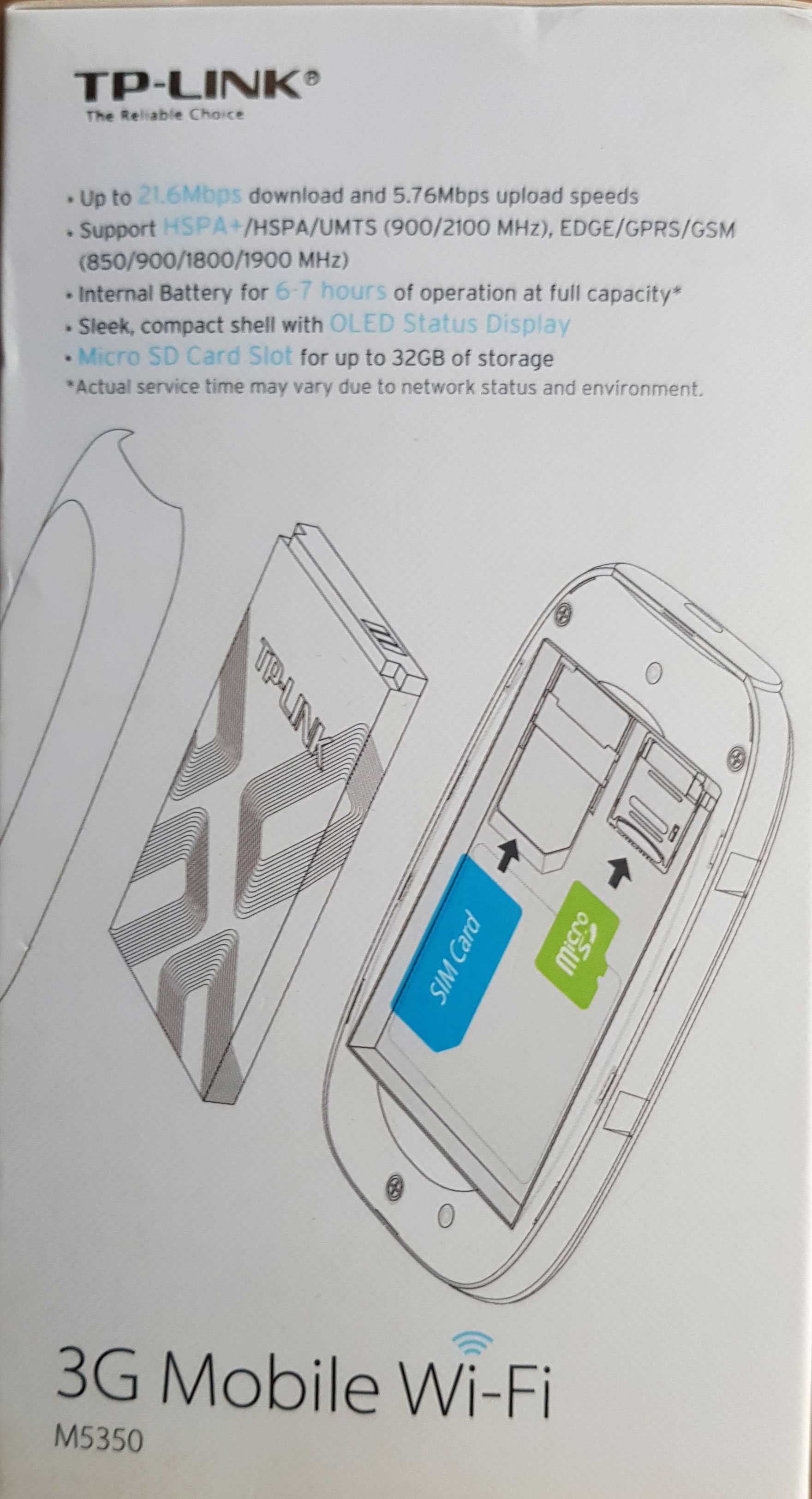 3G Mobile WIFI HotSpot Router TP-Link M5350