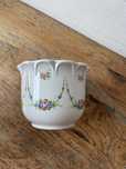 Ceramiczna doniczka osłonka ręcznie malowana vintage PRL