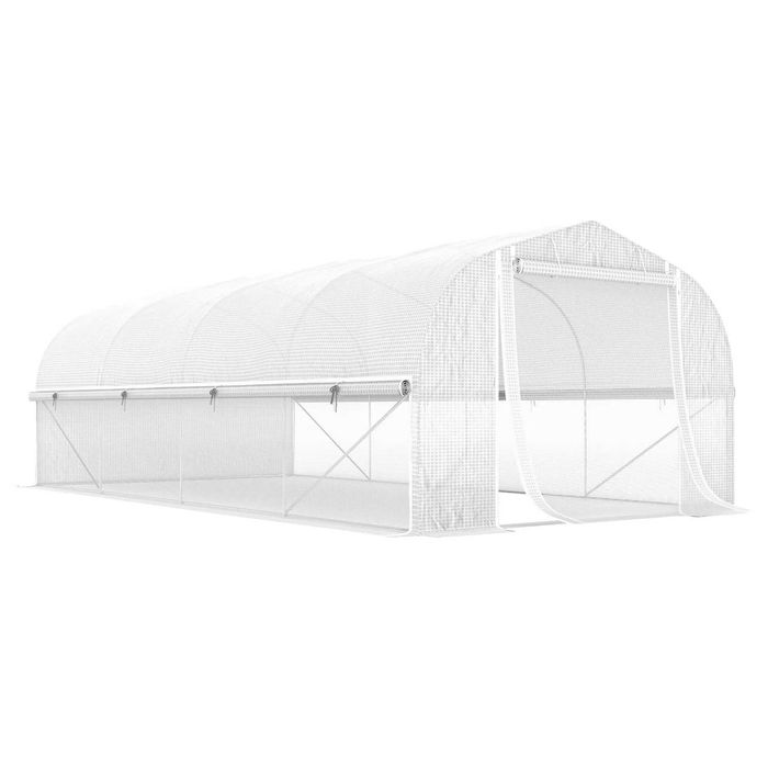 Estufa tipo Túnel 6x3x2 m com 8 Janelas Anti UV
