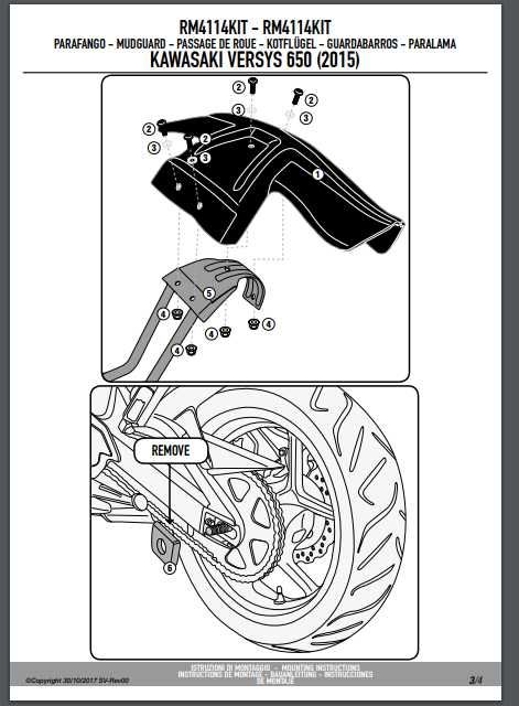 RM4114KIT Versys 650 (15 > 22) KAWASAKI do RM01, RM02