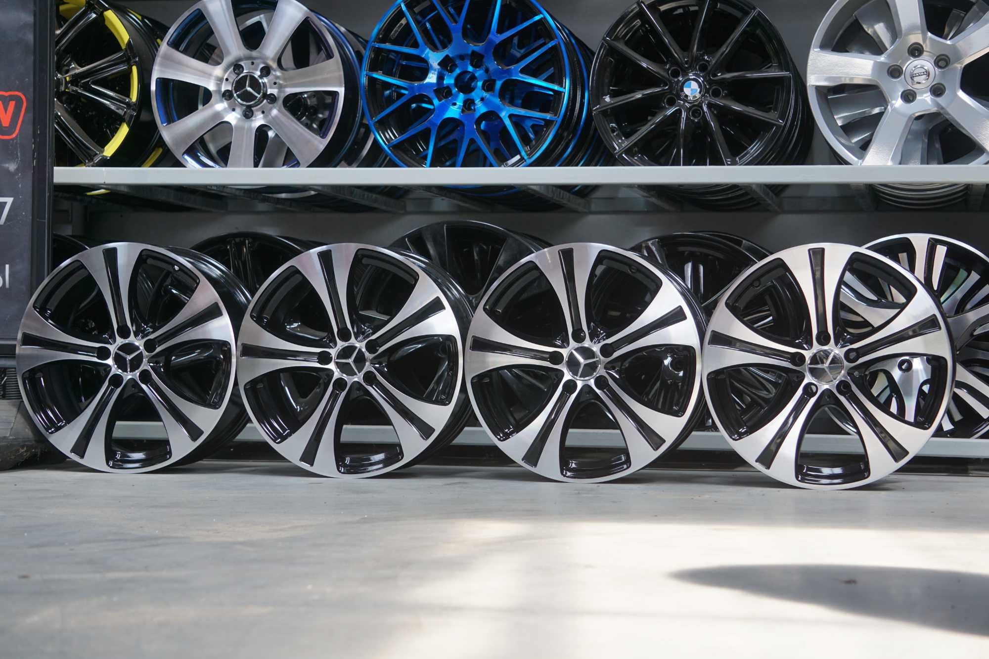 Alufelgi oryginał Mercedes 5x112 8Jx18 et38 cb66,6mm czarne, front cnc
