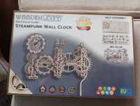 Drewniane puzzle 3D zegar – Zegar Ścienny Steampunk Wooden.City - NOWE