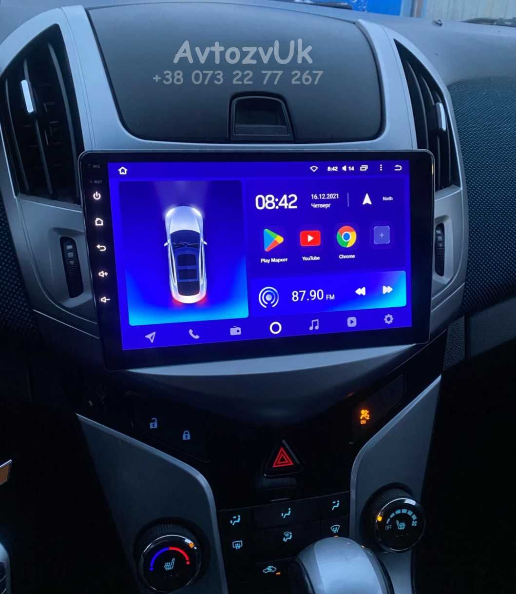 Магнитола CRUZE Chevrolet GPS 2 дин Tesla Круз Тесла CarPlay Android