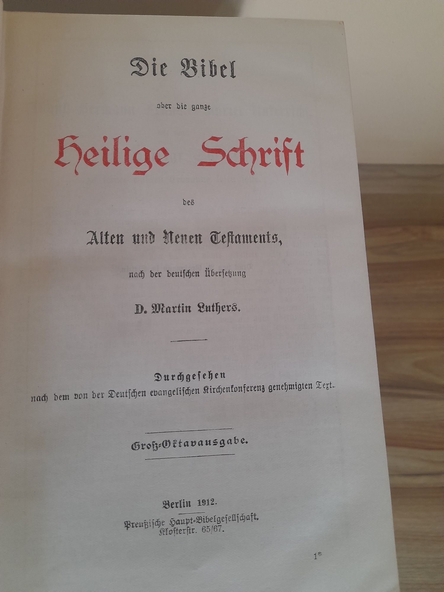 Stara Biblia Lutra 1912 r