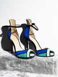 Sandálias de Salto Alto Mulher ZARA (Azul/Verde) 40