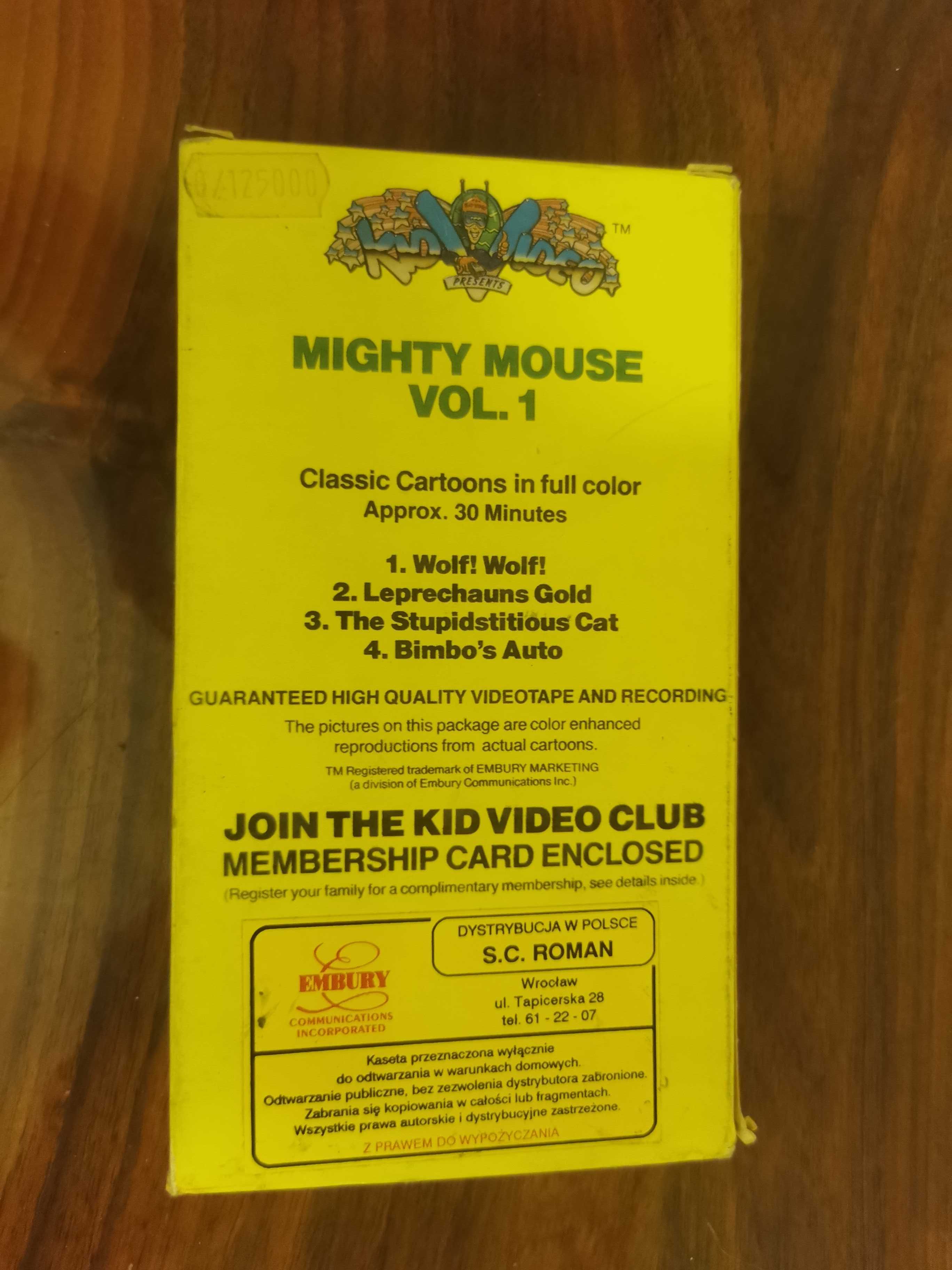 Mighty Mouse - kaseta VHS - Unikat!