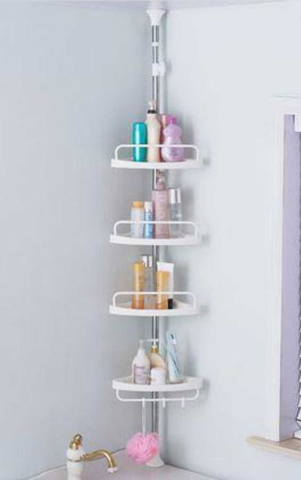 Narożna półka teleskopowado łazienki