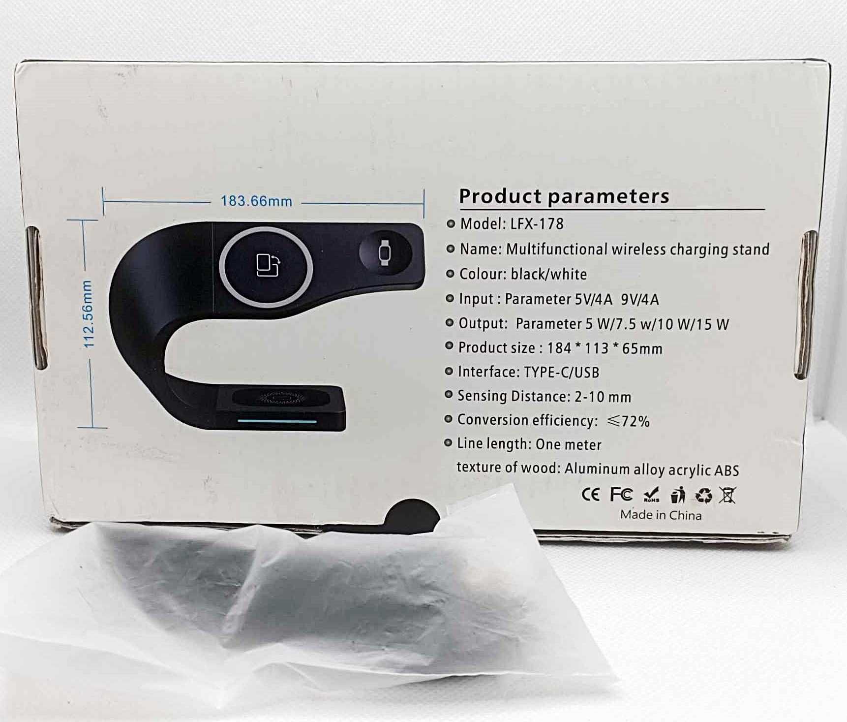 Stacja ładujaca 4w1 Wireless Charger LFX-178 smartfon AirPods iWatcha