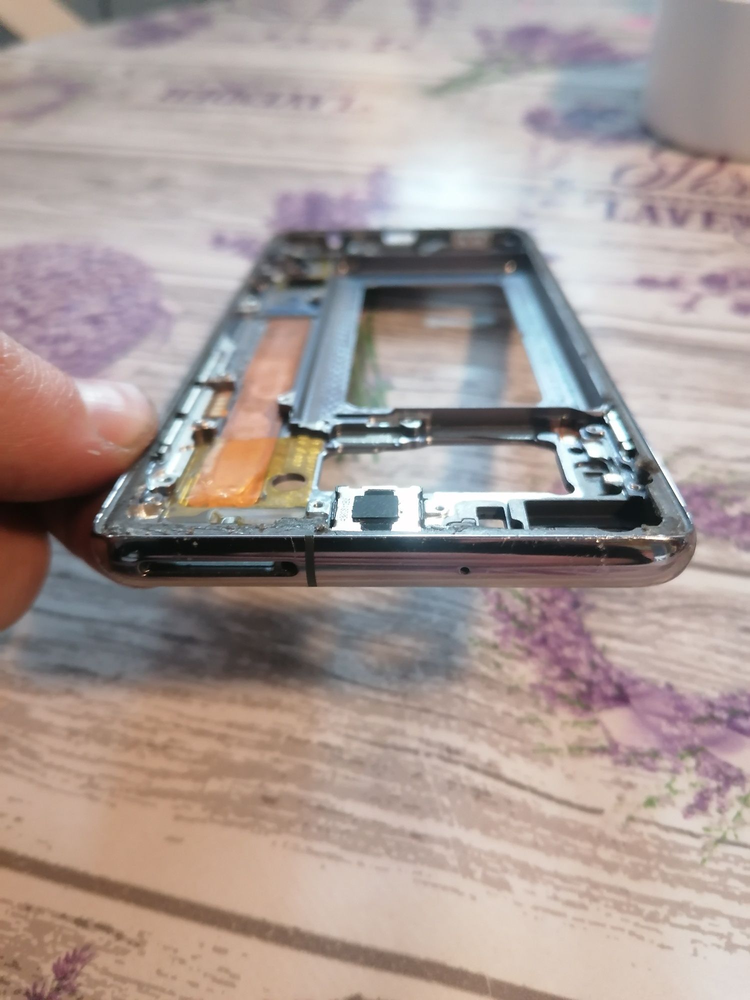 Ramka LCD samsung G975 galaxy S10 plus srebrna