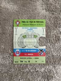 Bilhete Benfica - Belenenses Final 1989