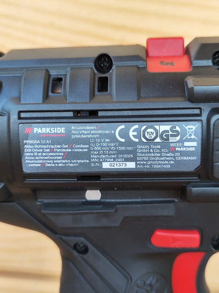 Дриль-шуруповерт PARKSIDE Performance PBPSSA 12 A1