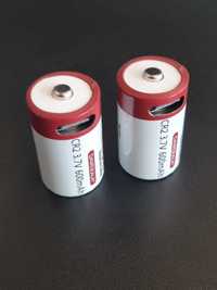 Baterias recarregáveis CR2 3.7v 600mAh lítio USB-C