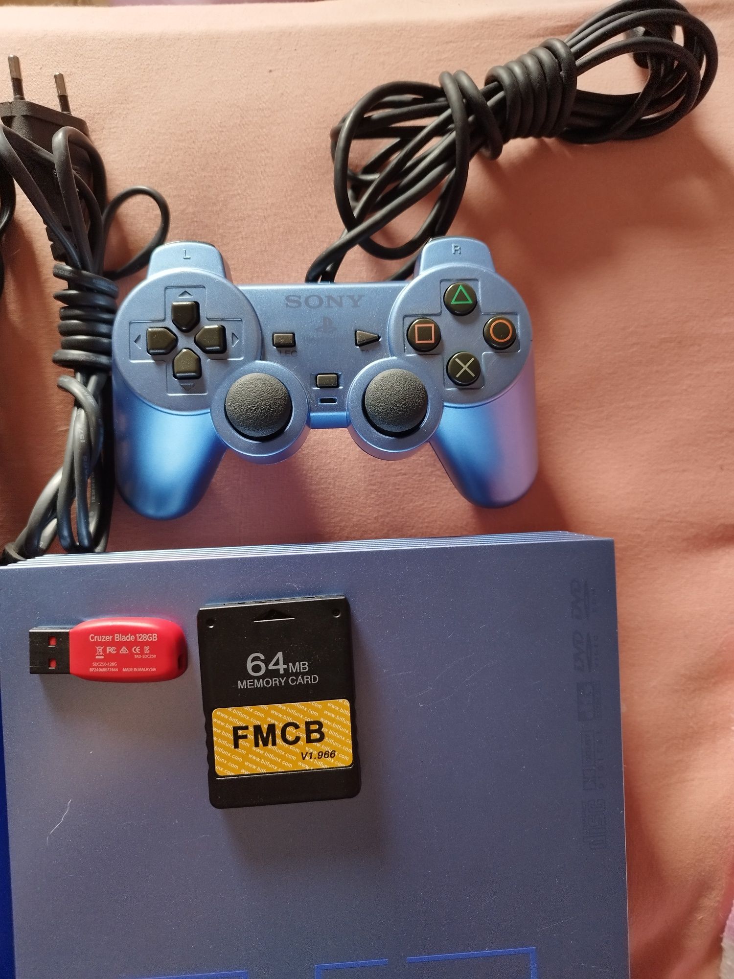 Playstation 2 edición  aqua blue