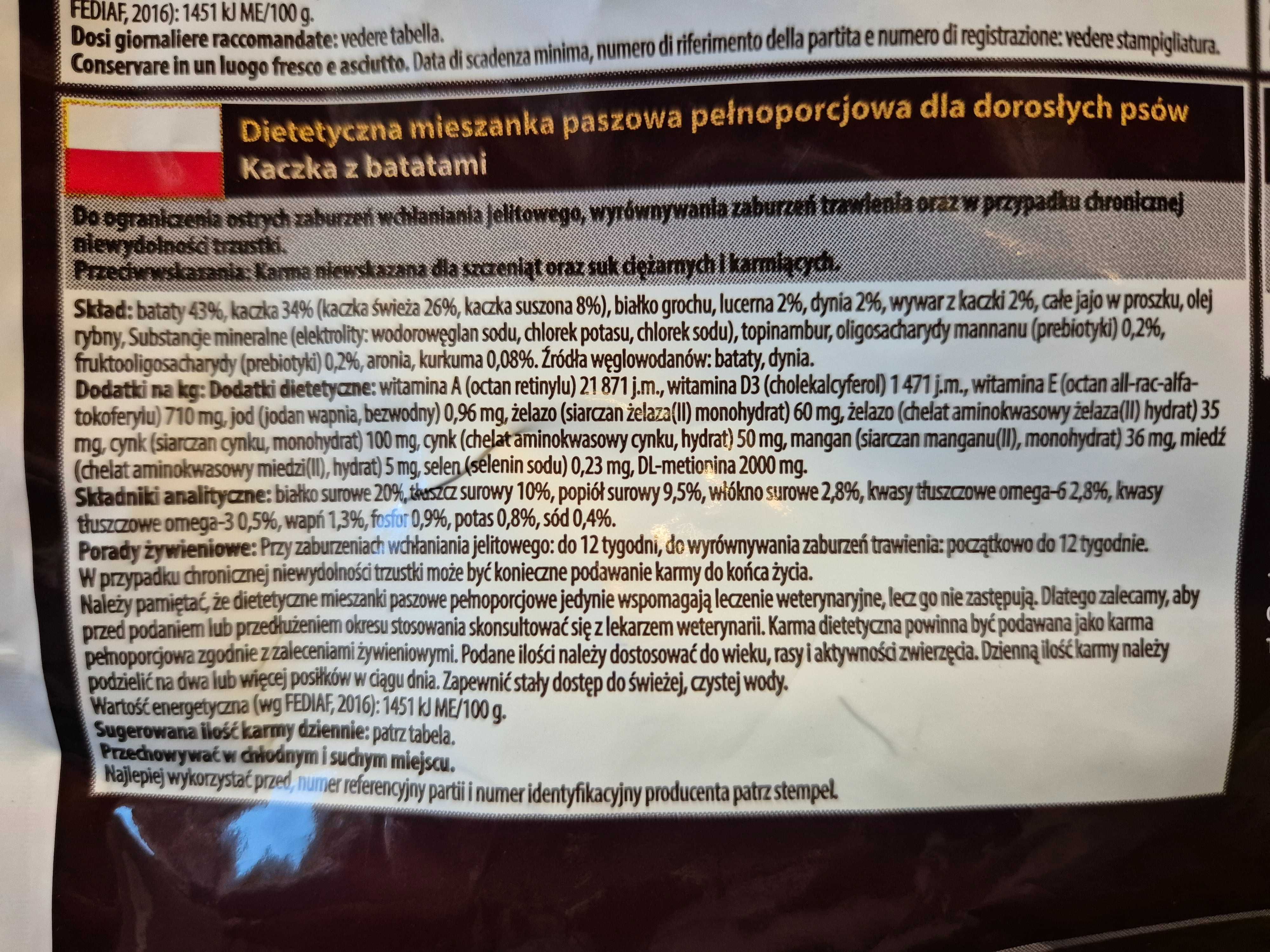 Karma weterynaryjna 2kg dorosłych psów
