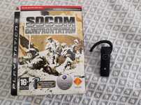 Headset wireless Ps3 e jogo Socom Confrontation