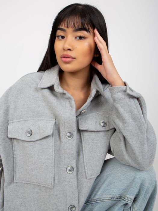 Szara wiosenna kurtka koszula bluza oversize House r.XS/S