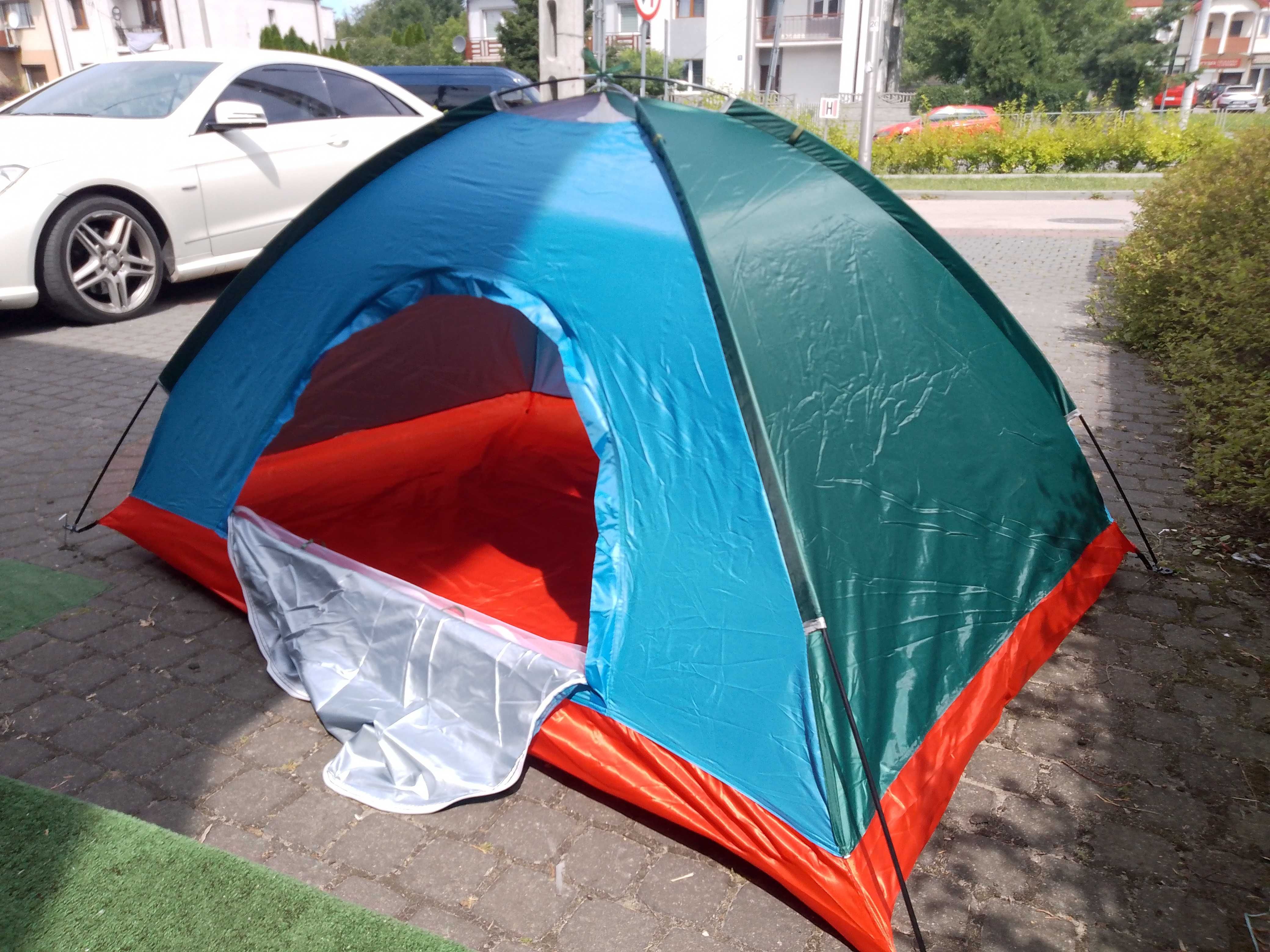 Namiot 3 osobowy 1,5 m na 2 metry nowy wodoodporny komplent z moskitie