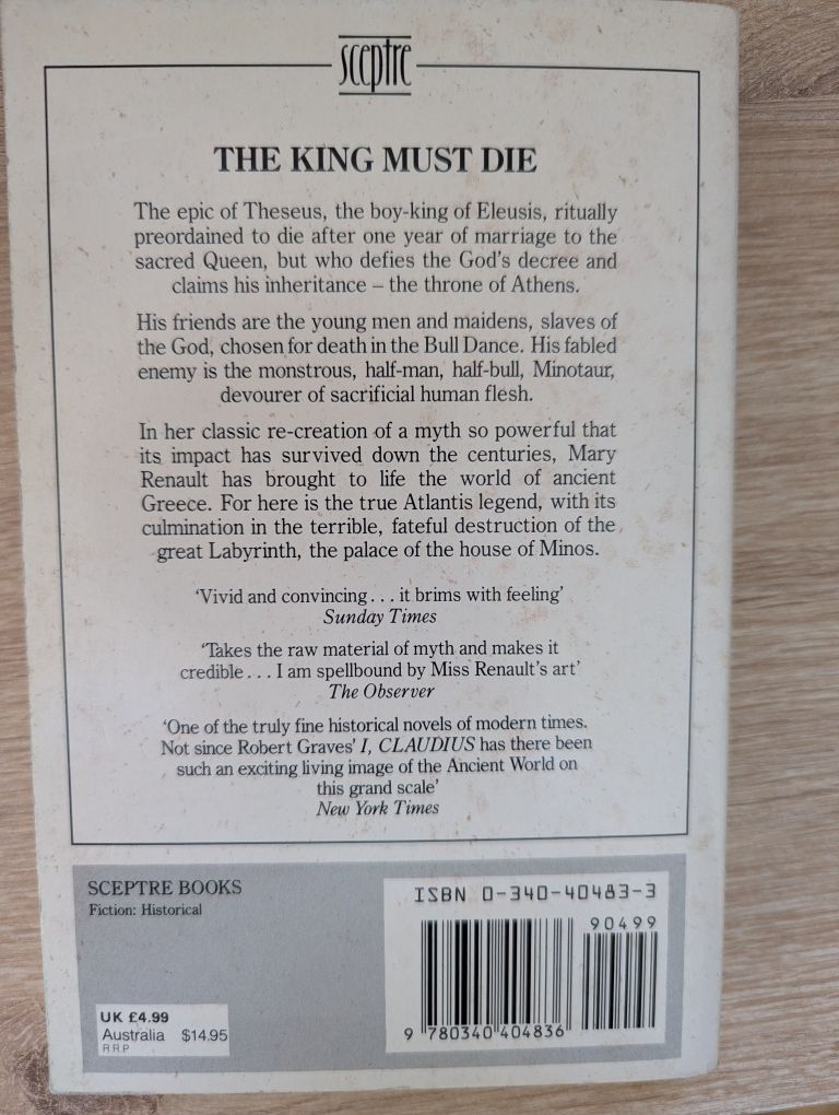 Mary Renault The King Must Die