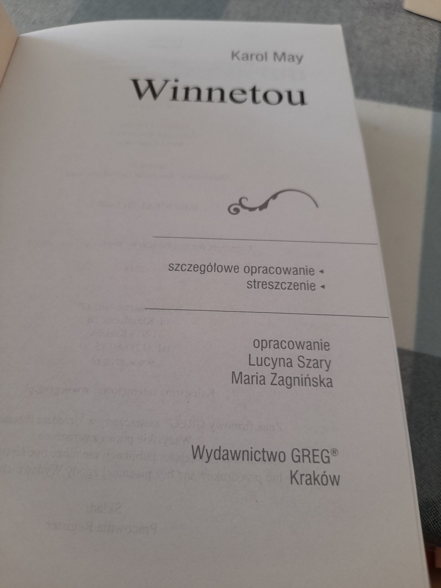 Książka Winnetou z opracowaniem May