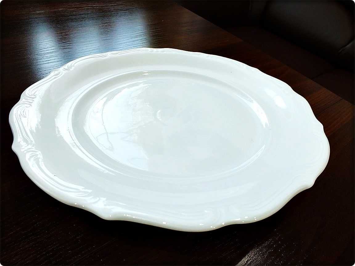 DUŻY Ogromny Talerz Porcelana Wałbrzych ø 32cm Patera Półmisek z PRL