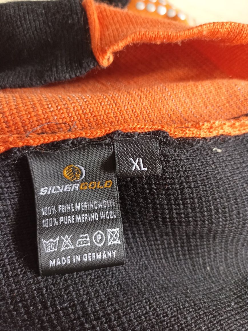 Gruba bluza damska 100% merino kolor jak KTM
