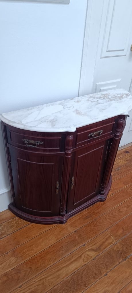 Movel de antiquário com top de mármore