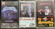 Entombed ,Megadeth ,Metallica kasety magnetofonowe