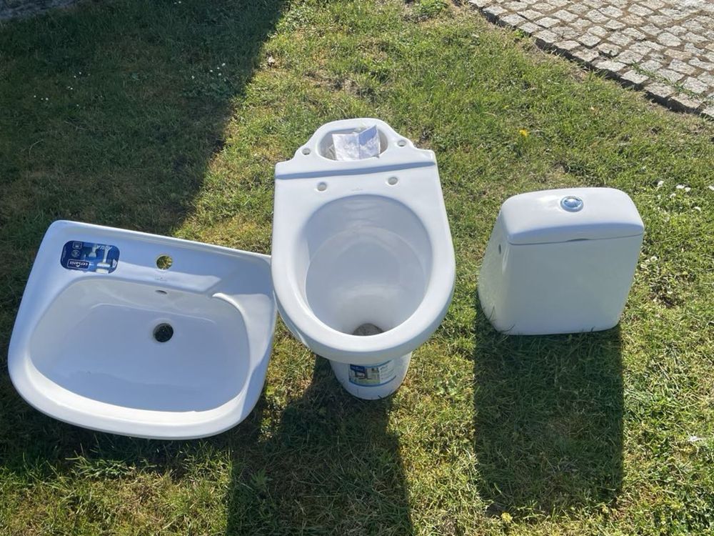 Zestaw umywalka, kompakt wc nowy Cersanit