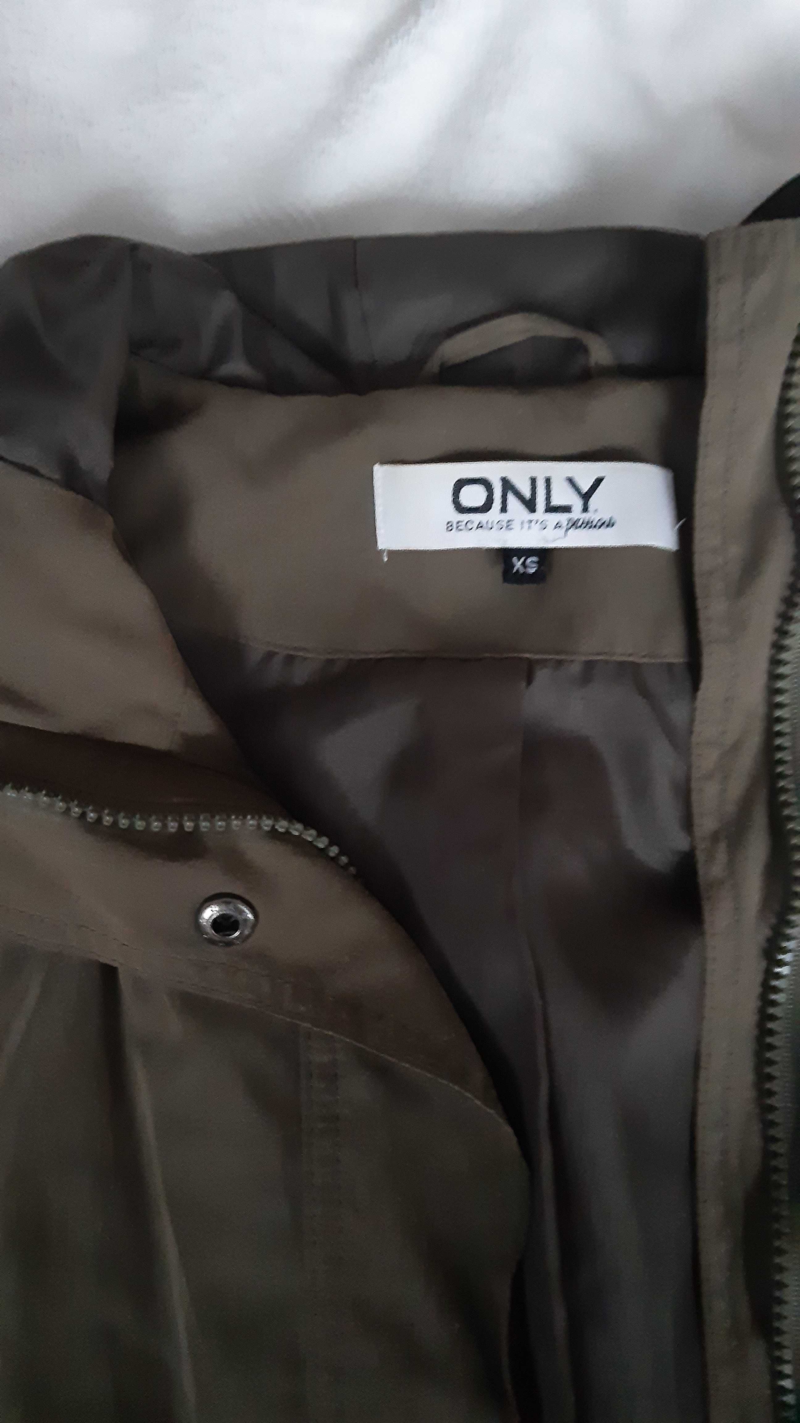 Kurtka parka, khaki, rozm. XS, ONLY