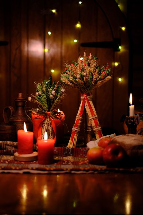 Дідух сноп із пшениці різдвяний дідух