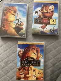 Król Lew disney 3 części na Dvd