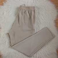 Beżowe cienkie spodnie cygaretki chinosy Zara XS