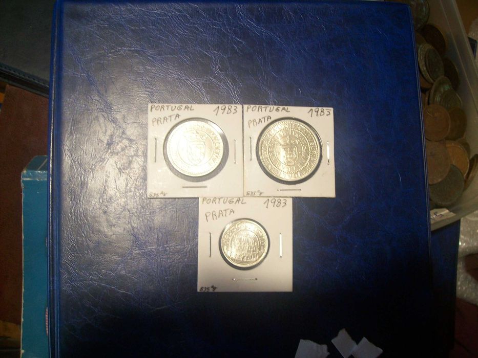 3 moedas prata 1983  belas