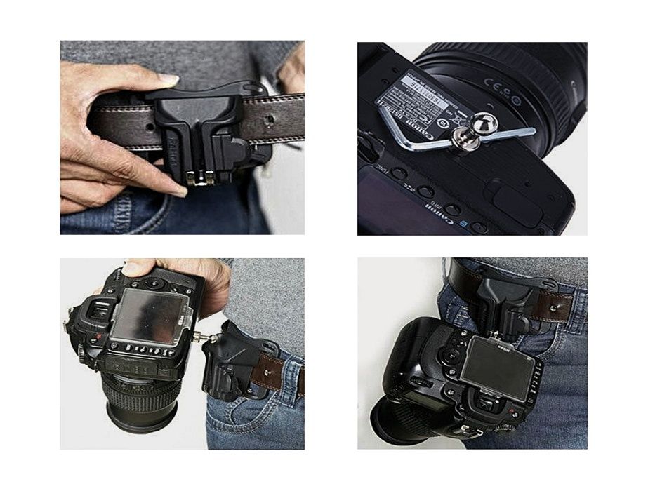 Gancho de suporte para cinto encaixe rápido para máquina fotográfica