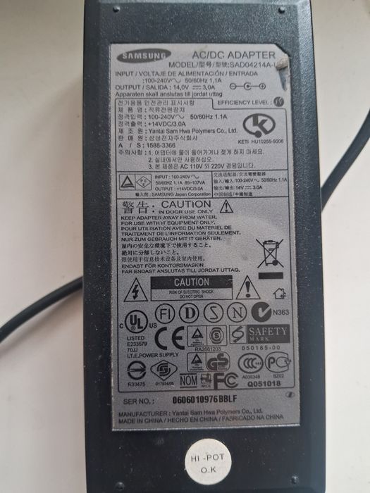 Блок живлення для моніторів samsung, блок питания для монитора