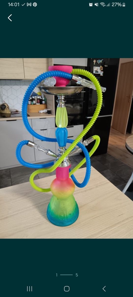 Shisha kolorowa 50cm  użyta 1 raz