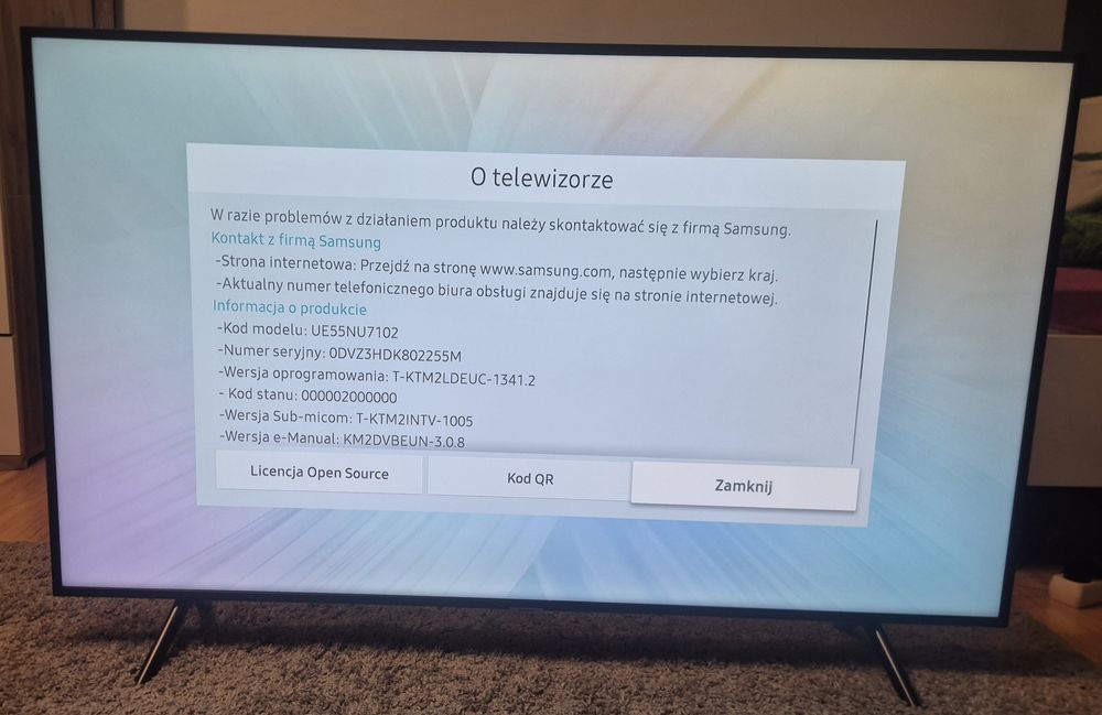 Samsung UE55NU7102 - stan bardzo dobry.