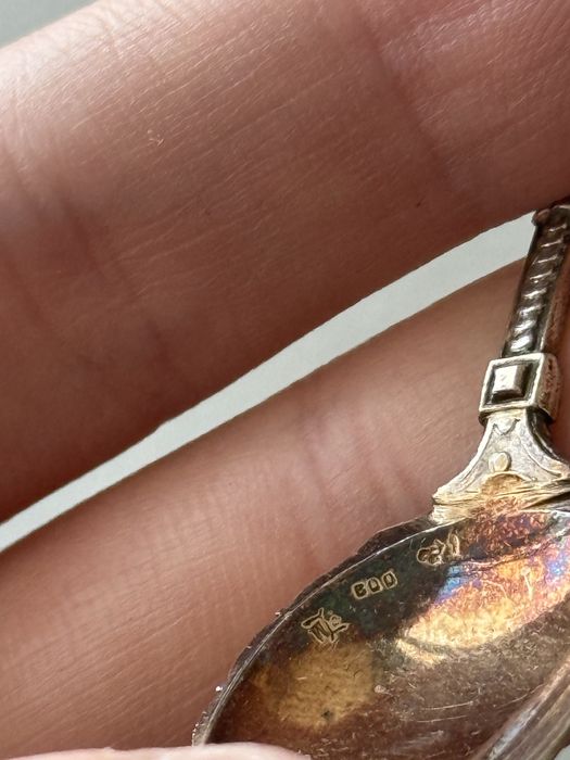 Antyczne łyżeczki 12szt ze srebra– Próba 800