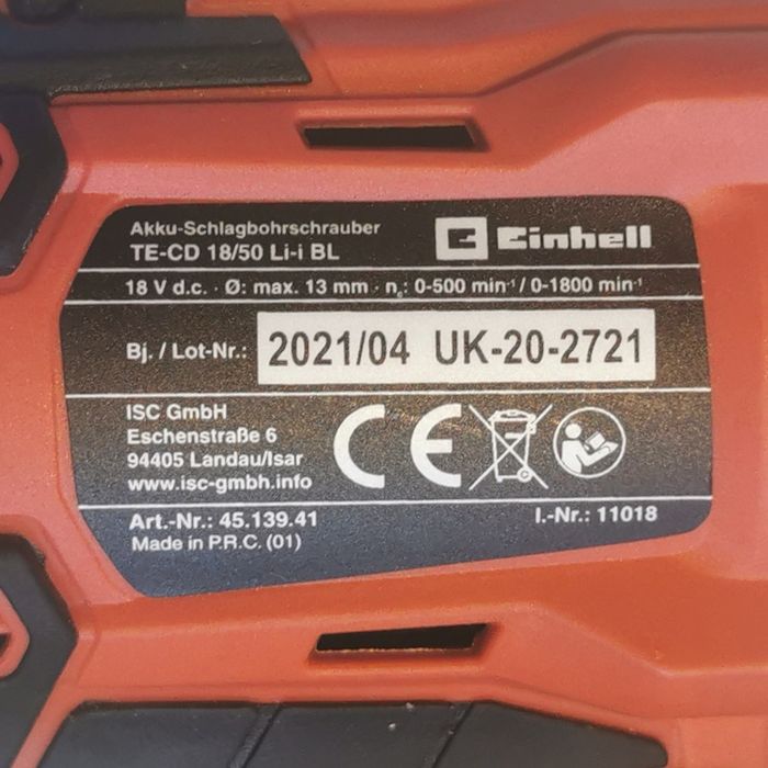 Einhell TE-CD 18/50 Li-i BL - wiertarko-wkrętarka solo - stan nieznany