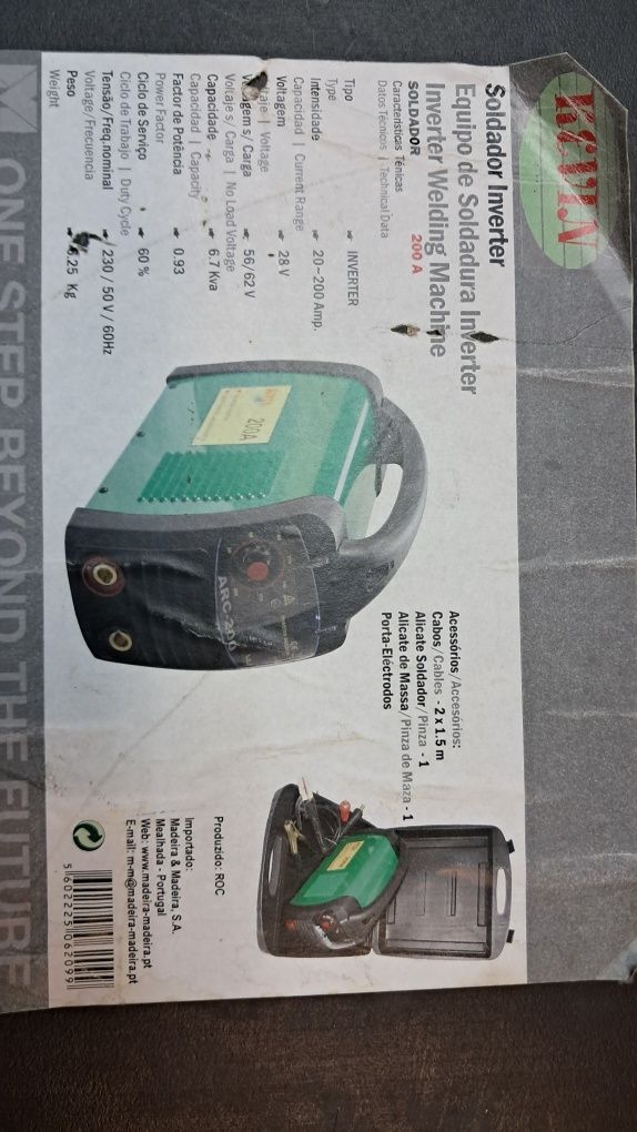 Máquina de soldar inverter 200A