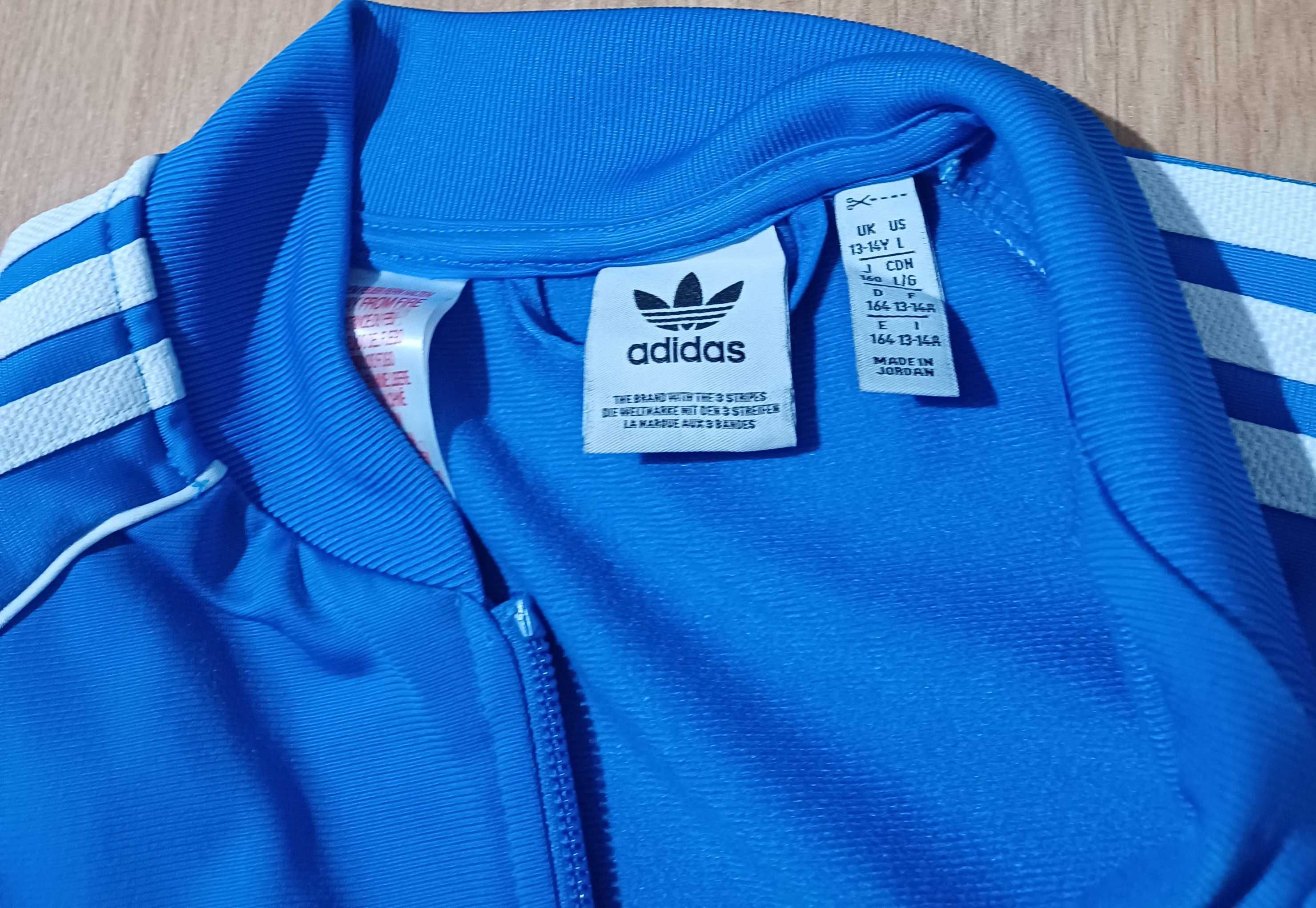 Bluza adidas niebieska 164 cm