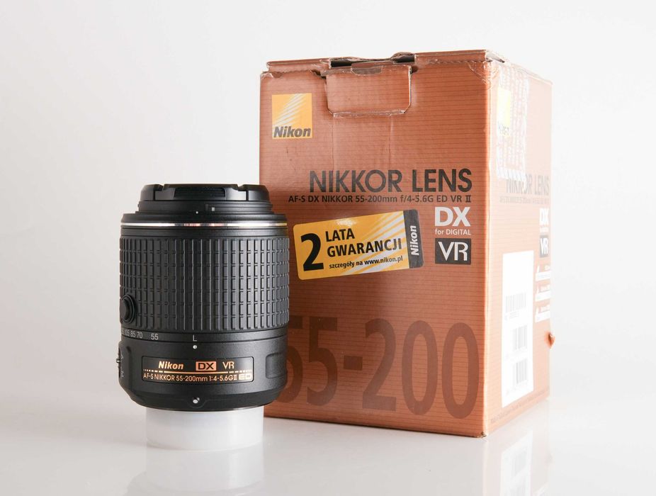 Nikkor AF-S 55-200 f/4-5.6G G ED VR II, stan idealny