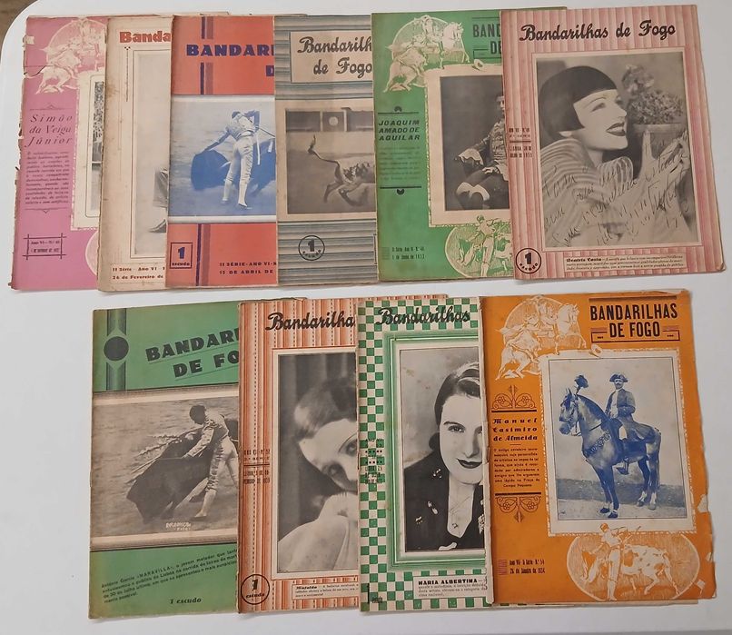 Coleção de 10 revistas bandarilhas de fogo 1933 a 34