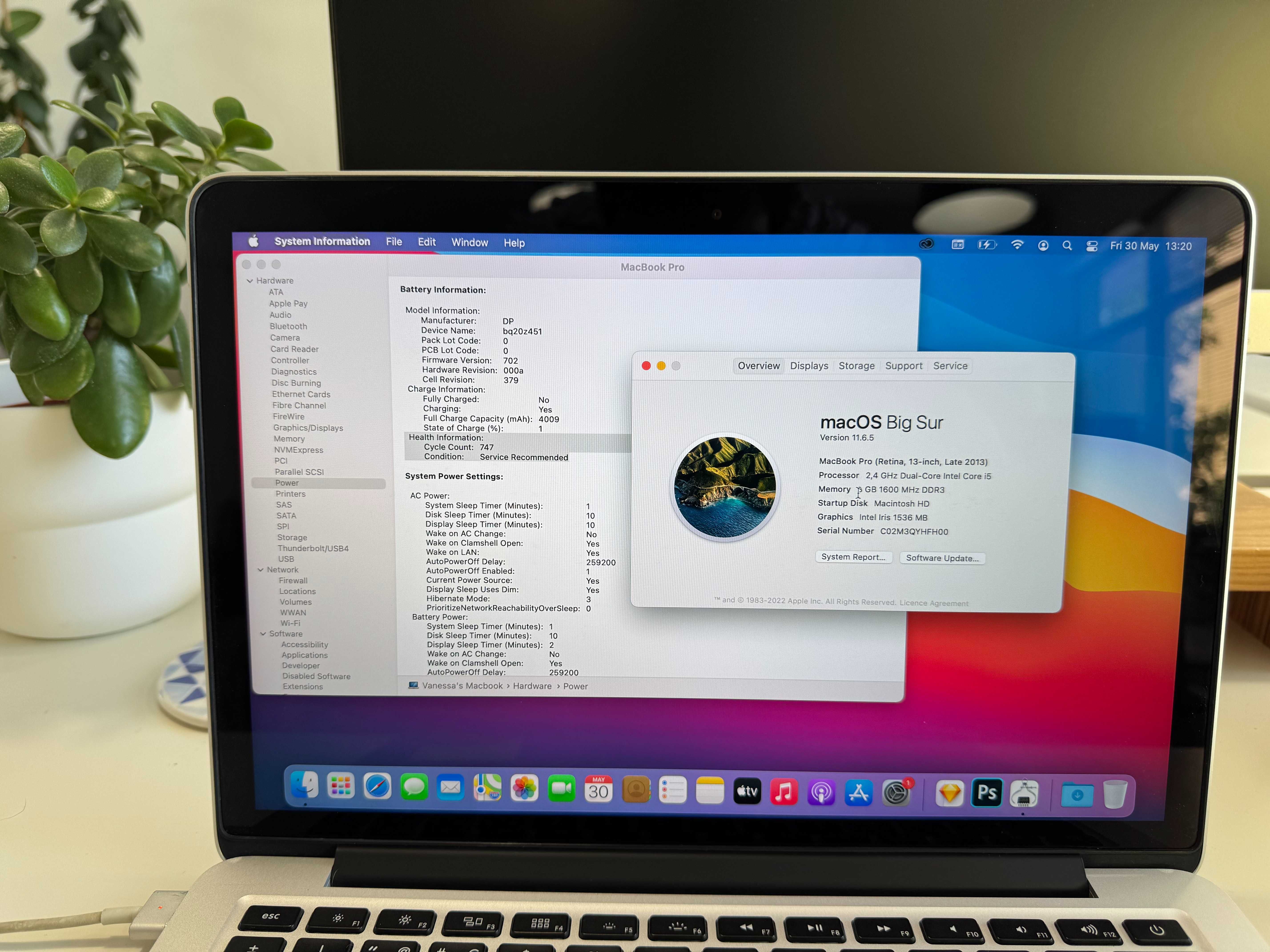 MacBook Pro Retina 13” (2013) 2,4GHz i5 | 8GB RAM | 256GB