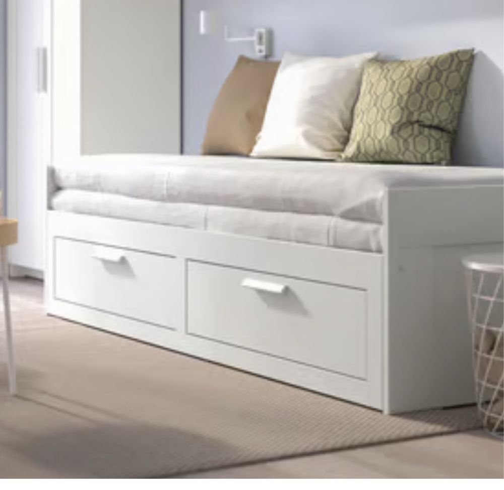 Cama Individual dupla com gavetoes e colchoes