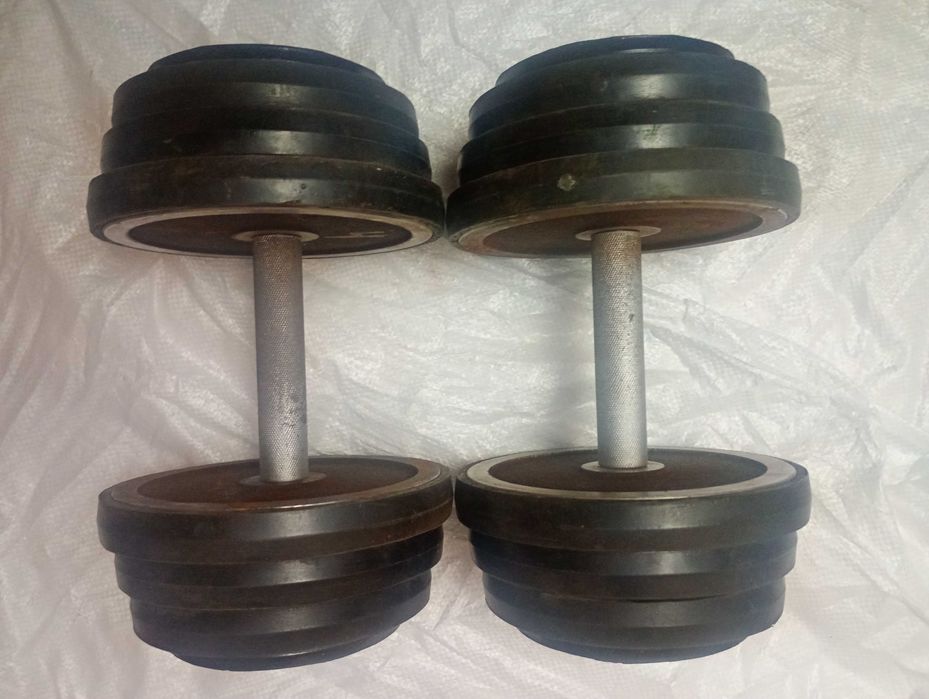 Гантели, гири 24 кг - 48 кг, прорезиненные, разборные, металлические