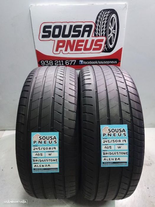 2 pneus semi novos 245-50r19 bridgestone - oferta dos portes