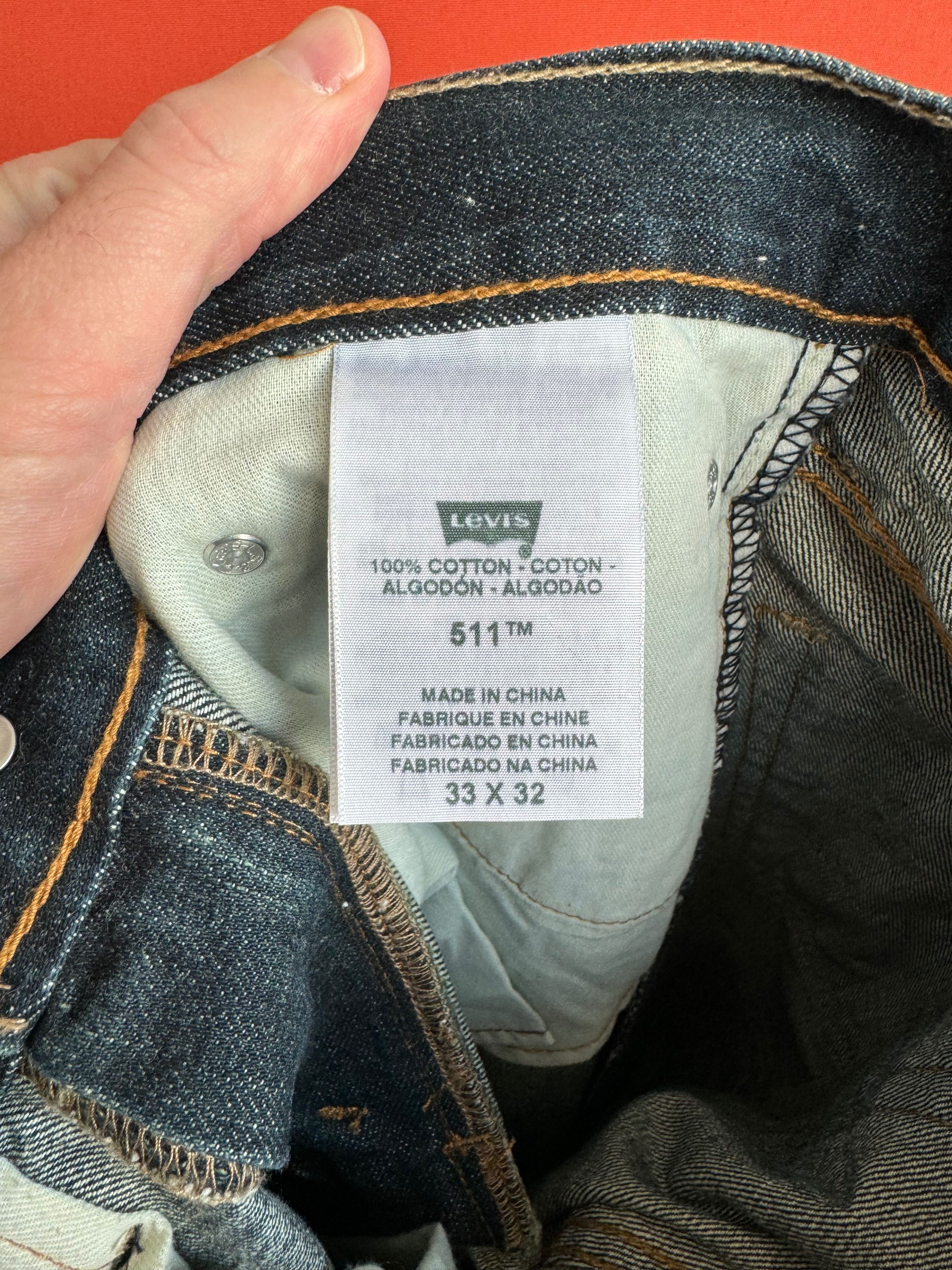 Levis Levi’s 511 оригинал мужские джинсы штаны размер 32 33 Б У