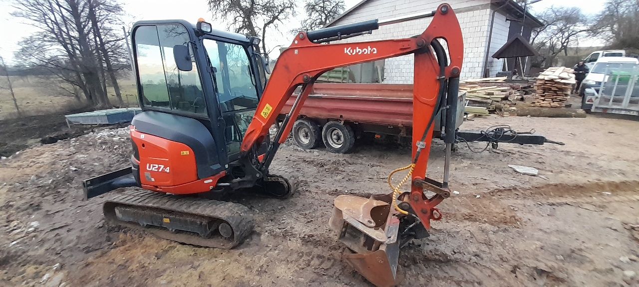 Minikoparka kubota u27-4 2,7t 2018r